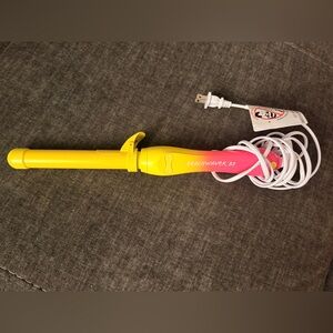 Beachwaver B1 Yellow and Pink Curling Iron